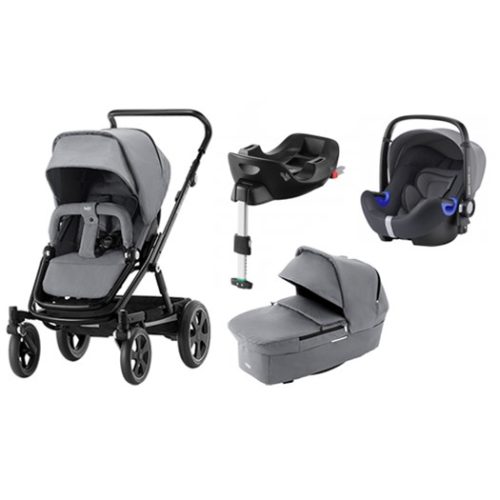 Britax Go Big 2 duovagn + i-size babyskydd + isofixbas - Barnvagnspaket