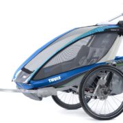 Thule Chariot CX2 Blue inkl. Cykelkit + Kit för Längdskidåkning & Vandring - Multisportvagn