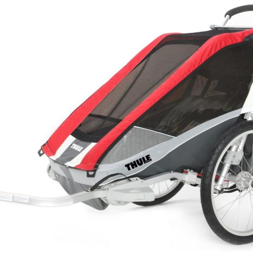 Thule Chariot Cougar 2 Red inkl. Cykelkit - Multisportvagn